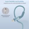 imageNautica Lightning to USBA Cable Fast Charge Support 12W Output Power Durable Braided Cable 4 ft Compatible with iPhone iPad iPod GreenBlue
