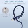 imageNautica Lightning to USBA Cable Fast Charge Support 12W Output Power Durable Braided Cable 4 ft Compatible with iPhone iPad iPod GreenNavy