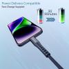 imageNautica Lightning to USBA Cable Fast Charge Support 12W Output Power Durable Braided Cable 4 ft Compatible with iPhone iPad iPod GreenNavy