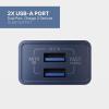 imageNautica USBA Dual Port Wall Charger 2X USBA Port 105 Output Dual Port Quick Charger Compatible with Smartphones Tablets Powerbanks WhiteNavy