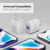imageNautica USBA Dual Port Wall Charger 2X USBA Port 105 Output Dual Port Quick Charger Compatible with Smartphones Tablets Powerbanks WhiteWhite