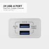 imageNautica USBA Dual Port Wall Charger 2X USBA Port 105 Output Dual Port Quick Charger Compatible with Smartphones Tablets Powerbanks WhiteWhite