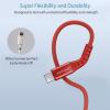imageNautica USBA to USBC Cable 15W Output Power Durable Braided Cable Fast Charging Premium Quality Universal Compatibility BlackRed