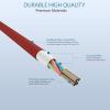 imageNautica USBA to USBC Cable 15W Output Power Durable Braided Cable Fast Charging Premium Quality Universal Compatibility BlackRed