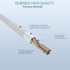 imageNautica USBA to USBC Cable 15W Output Power Durable Braided Cable Fast Charging Premium Quality Universal Compatibility BlackWhite