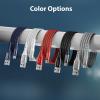imageNautica USBA to USBC Cable 15W Output Power Durable Braided Cable Fast Charging Premium Quality Universal Compatibility BlackWhite