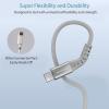 imageNautica USBC to USBC Cable 15W HighSpeed Charging Durable Braided Cable Premium Quality Universal Compatibility WhiteGray