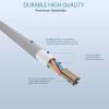 imageNautica USBC to USBC Cable 15W HighSpeed Charging Durable Braided Cable Premium Quality Universal Compatibility WhiteGray