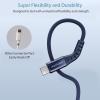 imageNautica USBC to USBC Cable 15W HighSpeed Charging Durable Braided Cable Premium Quality Universal Compatibility WhiteNavy