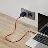 imageNautica USBC to USBC Cable 15W HighSpeed Charging Durable Braided Cable Premium Quality Universal Compatibility WhiteRed