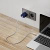imageNautica USBC to USBC Cable 15W HighSpeed Charging Durable Braided Cable Premium Quality Universal Compatibility WhiteWhite