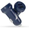 imageNautica Dual Port Car Charger 12W Output 2X USBA Port Quick Charge Compatible with iPhone Android Phones Tablets Powerbanks WhiteNavy