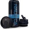 imageNautica Smart Coffee Tumbler Smart Water Bottle Stainless Steel Vacuum Insulated Water Bottle with Straw Lid LED Display Bottle Keeps Hot or Cold Sports Edition NAVY SKY BLUE 32 OZ