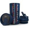 imageNautica Smart Coffee Tumbler Smart Water Bottle Stainless Steel Vacuum Insulated Water Bottle with Straw Lid LED Display Bottle Keeps Hot or Cold Sports Edition NAVY HARBOR 17 OZ