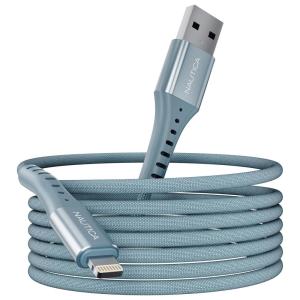 imageNautica Lightning to USBA Cable Fast Charge Support 12W Output Power Durable Braided Cable 4 ft Compatible with iPhone iPad iPod GreenBlue