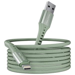 imageNautica Lightning to USBA Cable Fast Charge Support 12W Output Power Durable Braided Cable 4 ft Compatible with iPhone iPad iPod GreenGreen