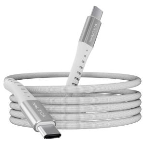 imageNautica USBC to USBC Cable 15W HighSpeed Charging Durable Braided Cable Premium Quality Universal Compatibility WhiteWhite