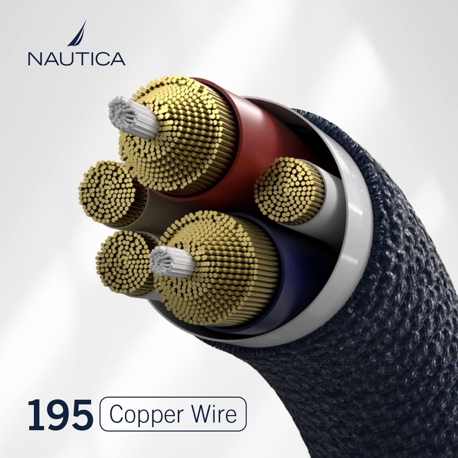 imageNautica USB C to Lighting Cable with LED Light 4FT iPhone Charger Cable Type C to Lighting Cable Lighting to Type C Fast Charging Cord Compatible with iPhone Xs Airpods and Many More