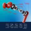 imageNautica Bluetooth Earbuds Wireless Earbuds 16 Hours Playtime ENC for NoiseFree Calls 4 Mics Bluetooth 53 Smart Touch Control IPX5 Splashproof Lightweight Design for iOS Android GreenRed