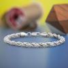 imageNautica Mens Chain Bracelet  Silver Tone Classic Twist French Rope Chain Bracelet for Women85
