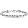 imageNautica Mens Chain Bracelet  Silver Tone Classic Twist French Rope Chain Bracelet for Women85