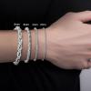imageNautica Mens Chain Bracelet  Silver Tone Classic Twist French Rope Chain Bracelet for WomenSilver