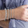 imageNautica Mens Chain Bracelet  Silver Tone Classic Twist French Rope Chain Bracelet for WomenSilver