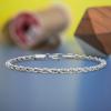 imageNautica Mens Chain Bracelet  Silver Tone Classic Twist French Rope Chain Bracelet for WomenSilver