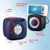 imageNautica Portable Bluetooth Speaker Wireless IPX5 Splashproof Integrated Phone Holder 15 Hours Playtime Dynamic Led Lights TWS Pairing Pure Bass for Home Outdoor Black  OrangeNavy  Red