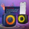 imageNautica Portable Bluetooth Speaker Wireless IPX5 Splashproof Integrated Phone Holder 15 Hours Playtime Dynamic Led Lights TWS Pairing Pure Bass for Home Outdoor Black  OrangeNavy  Red