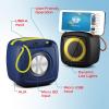 imageNautica Portable Bluetooth Speaker Wireless IPX5 Splashproof Integrated Phone Holder 15 Hours Playtime Dynamic Led Lights TWS Pairing Pure Bass for Home Outdoor Black  OrangeNavy  Yellow