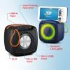 imageNautica Portable Bluetooth Speaker Wireless IPX5 Splashproof Integrated Phone Holder 15 Hours Playtime Dynamic Led Lights TWS Pairing Pure Bass for Home Outdoor Black  OrangeBlack  Orange