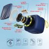imageNautica Portable Bluetooth Speaker Wireless IPX5 Splashproof Integrated Phone Holder 15 Hours Playtime Dynamic Led Lights TWS Pairing Pure Bass for Home Outdoor Black  OrangeNavy  Yellow