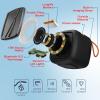 imageNautica Portable Bluetooth Speaker Wireless IPX5 Splashproof Integrated Phone Holder 15 Hours Playtime Dynamic Led Lights TWS Pairing Pure Bass for Home Outdoor Black  OrangeBlack  Orange