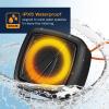 imageNautica Portable Bluetooth Speaker Wireless IPX5 Splashproof Integrated Phone Holder 15 Hours Playtime Dynamic Led Lights TWS Pairing Pure Bass for Home Outdoor Black  OrangeBlack  Orange