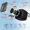 imageNautica Portable Bluetooth Speaker Wireless IPX5 Splashproof Integrated Phone Holder 15 Hours Playtime Dynamic Led Lights TWS Pairing Pure Bass for Home Outdoor Black  OrangeBlack