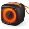 imageNautica Portable Bluetooth Speaker Wireless IPX5 Splashproof Integrated Phone Holder 15 Hours Playtime Dynamic Led Lights TWS Pairing Pure Bass for Home Outdoor Black  OrangeBlack  Orange