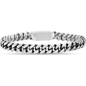 imageNautica Oxidized Stainless Steel Curb Chain Bracelet for Men