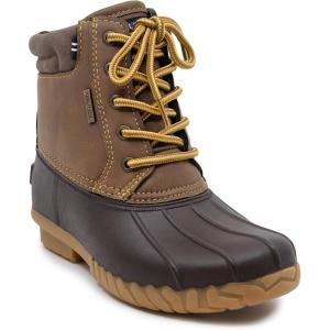 imageNautica Kids Boys ampamp Girls Duck Boots Kids Waterproof Rain Snow Boots Insulated Winter Boots ToddlerLittleBig KidBrownchanning