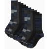 imageNautica Mens Crew Dress Socks  10 Pack LightCushion Crew Length Work Socks for Men  Classic Breathable Mens SocksGreyblack Stripes