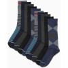 imageNautica Mens Dress Socks  10 Pack Classic Patterned Comfort Fit Casual Socks  Crew Socks for Men Sizes 6125BlueBlack Argyle