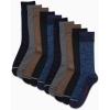 imageNautica Mens Dress Socks  10 Pack Classic Patterned Comfort Fit Casual Socks  Crew Socks for Men Sizes 6125Dark DenimGrey