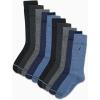 imageNautica Mens Dress Socks  10 Pack Classic Patterned Comfort Fit Casual Socks  Crew Socks for Men Sizes 6125Denim Heather Assorted