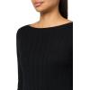 imageNautica Womens Long Sleeve Cable Boatneck SweaterBlack