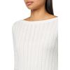 imageNautica Womens Long Sleeve Cable Boatneck SweaterIvory