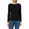 imageNautica Womens Long Sleeve Cable Boatneck SweaterBlack