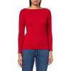 imageNautica Womens Long Sleeve Cable Boatneck SweaterHaute Red