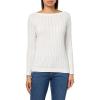 imageNautica Womens Long Sleeve Cable Boatneck SweaterIvory