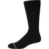 imageNautica Mens Dress Socks  5 Pack Stretch Comfort Crew Socks with Stay Up Cuffs and Reinforced Seams Shoe Size 6125Black Flat Knit