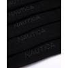 imageNautica Mens Dress Socks  5 Pack Stretch Comfort Crew Socks with Stay Up Cuffs and Reinforced Seams Shoe Size 6125Black Logo